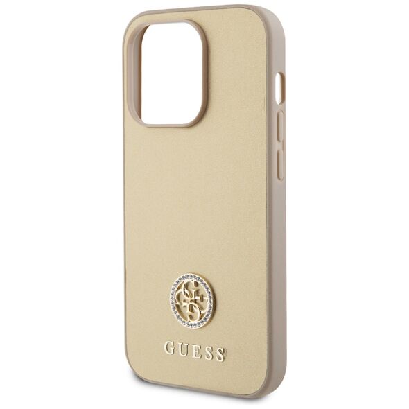 Guess Case for iPhone 15 Pro - Rhinestone Metal Logo (GUHCP15LPS4DGPD) - Gold 3666339151027 έως 12 άτοκες Δόσεις