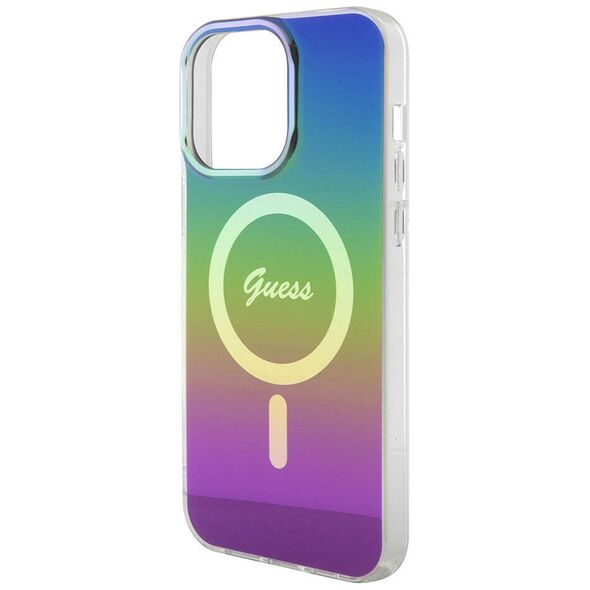 Guess Case for iPhone 15 Pro - Guess IML Iridescent MagSafe (GUHMP15LHITSK) - Rainbow 3666339154660 έως 12 άτοκες Δόσεις