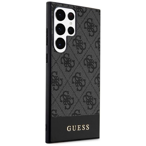 Guess Case for Samsung Galaxy S24 Ultra - Guess Hardcase 4G Stripe Collection (GUHCS24LG4GLGR) - Black 3666339241148 έως 12 άτοκες Δόσεις