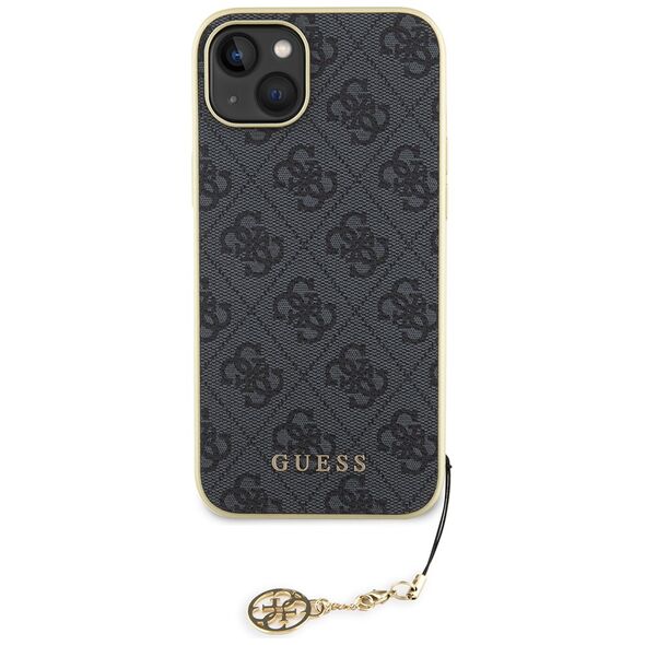 Guess Pouch for iPhone 15 Plus / iPhone 14 Plus - Guess Hardcase 4G Charms Collection (GUHCP15MGF4GGR) - Grey 3666339171674 έως 12 άτοκες Δόσεις