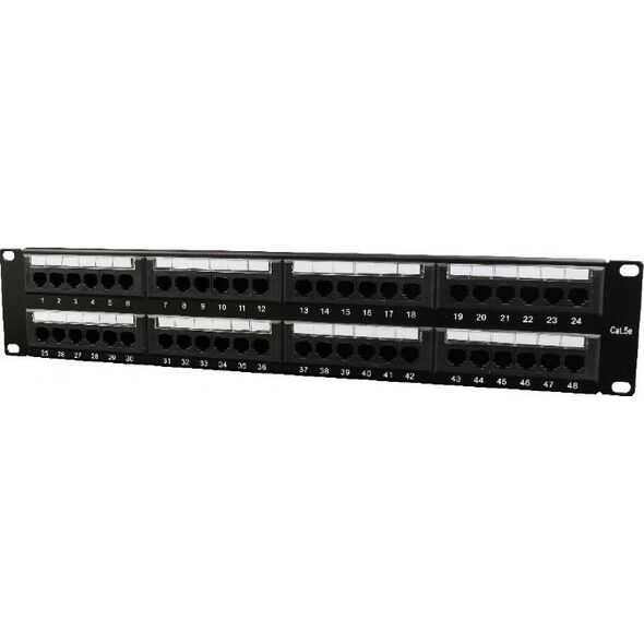 Gembird Patch panel 19" 2U 48x RJ-45 kat.5E (NPP-C548CM-001)