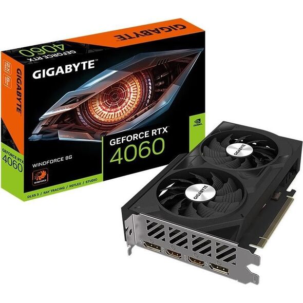 Karta graficzna Gigabyte GeForce RTX 4060 Windforce 8GB GDDR6 (GV-N4060WF2-8GD)