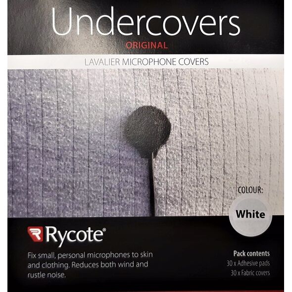 Rycote Rycote Undercovers, White - 30 pieces+30 Stickies