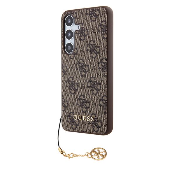 Guess Case for Samsung Galaxy S24 Plus - Guess Hardcase 4G Charms Collection (GUHCS24MGF4GBR) - Brown 3666339241582 έως 12 άτοκες Δόσεις