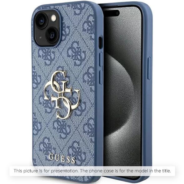 Guess Case for iPhone 16 - Guess Hardcase 4G Bottom Stripe (GUHCP16SG4GLBL) - Blue 3666339345488 έως 12 άτοκες Δόσεις