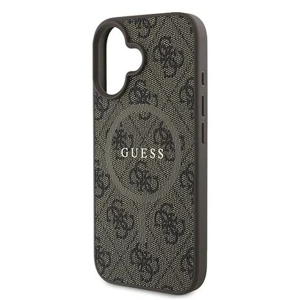 Guess Case for iPhone 16 - Guess 4G Ring Classic Classic Logo MagSafe (GUHMP16SG4GFRW) - Brown 3666339327248 έως 12 άτοκες Δόσεις