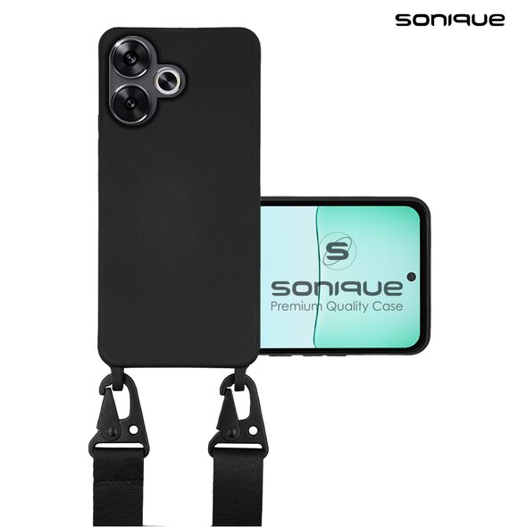 Θήκη Σιλικόνης με Strap CarryHang Sonique Xiaomi Poco F6 5G Μαύρο 5210312049511