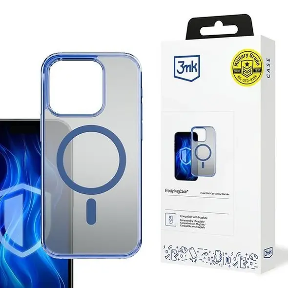 3MK Frosty MagCase Apple iPhone 15 Pro Max blue 3MK15577 5903108596367