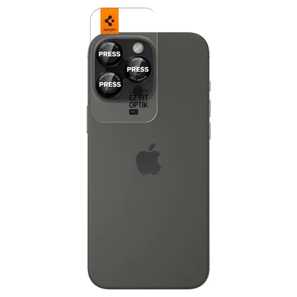 Spigen OSŁONA APARATU SPIGEN OPTIK PRO L-SERIES GLAS.TR ”EZ FIT” CAMERA PROTECTOR 2-PACK IPHONE 14 PRO / PRO MAX / 15 PRO / PRO MAX / 16 PRO / 16 PRO MAX BLACK