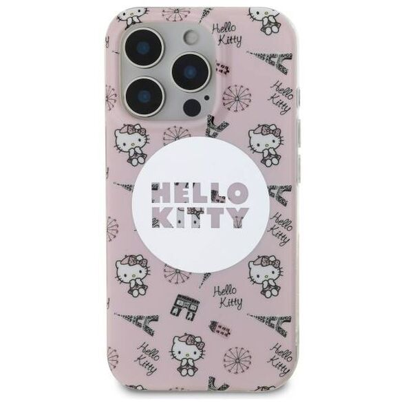 Original Case IPHONE 16 PRO Hello Kitty Hardcase IML All Over Paris MagSafe (HKHMP16LHAOPP) pink 3666339337209