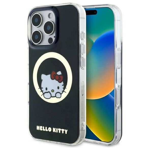 Original Case IPHONE 16 PRO Hello Kitty Hardcase IML Sweet Kitty MagSafe (HKHMP16LHSWKK) black 3666339337087