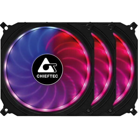 Wentylator Chieftec Tornado 3-pack + Hub (CF-3012-RGB)