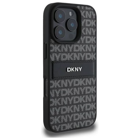 Original Case IPHONE 16 PRO DKNY Hardcase Texture Pattern Tonal Stripe (DKHCP16LPRTHSLK) black 3666339333324