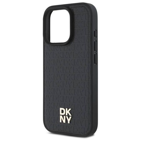 Original Case IPHONE 16 PRO DKNY Hardcase Repeat Pattern Stack Logo MagSafe (DKHMP16LPSHRPSK) black 3666339333645