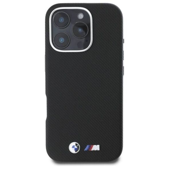 Original Case IPHONE 16 PRO BMW Hardcase M Edition Kevlar Wrapped Metal (BMHCP16L23PUFWKEV) black 3666339324780