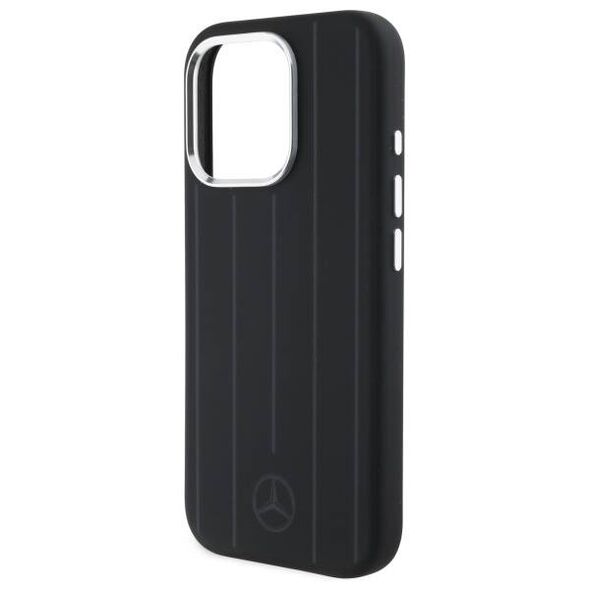 Original Case IPHONE 16 PRO MAX Mercedes Hardcase Silicone Vertical Tonal Stripes MagSafe (MEHMP16X23SUVSK) black 3666339327071