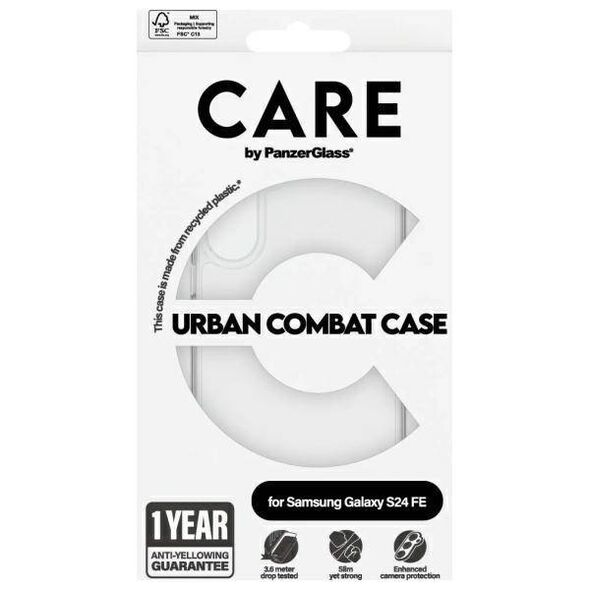 Case SAMSUNG GALAXY S24 FE CARE by PanzerGlass Urban Combat Case MagSafe 1466 transparent 5715685012198