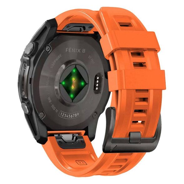 Strap for GARMIN FENIX 5X / 5X PLUS / 6X / 6X PRO / 7X / 8 (51MM) Tech-Protect Silicone orange 5906302376872