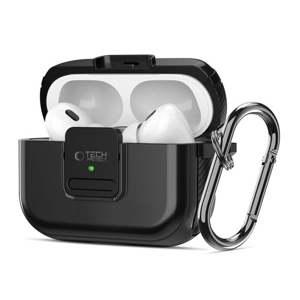 Case APPLE AIRPODS PRO 1 / 2 Tech-Protect Defender Hook MagSafe black 5906302376285