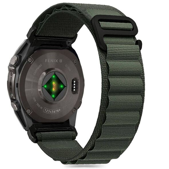 Strap for GARMIN FENIX 5 / 6 / 6 PRO / 7 / 8 / E (47MM) Tech-Protect Nylon Pro Olive green 5906302377169