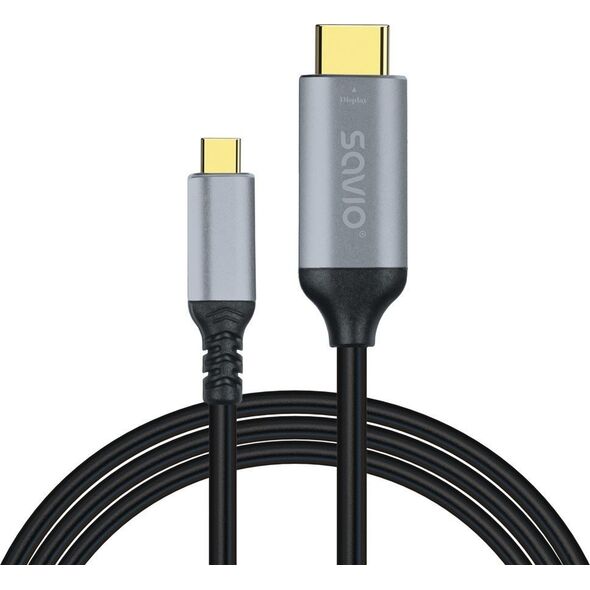 Kabel Savio Kabel USB-C do HDMI v2.0b, 3m, mied CL-184