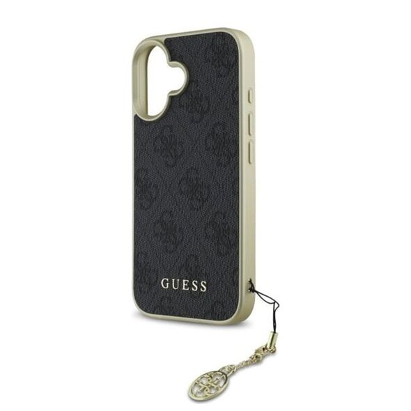 Guess Case for iPhone 16 - Guess Hardcase 4G Charms Collection (GUHCP16SGF4GGR) - Black 3666339345969 έως 12 άτοκες Δόσεις