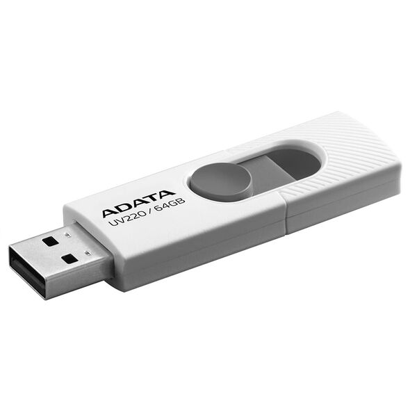 Adata Memory Stick 64GB - Adata (AUV220-64G-RWHGY) - White / Grey 4713218462770 έως 12 άτοκες Δόσεις