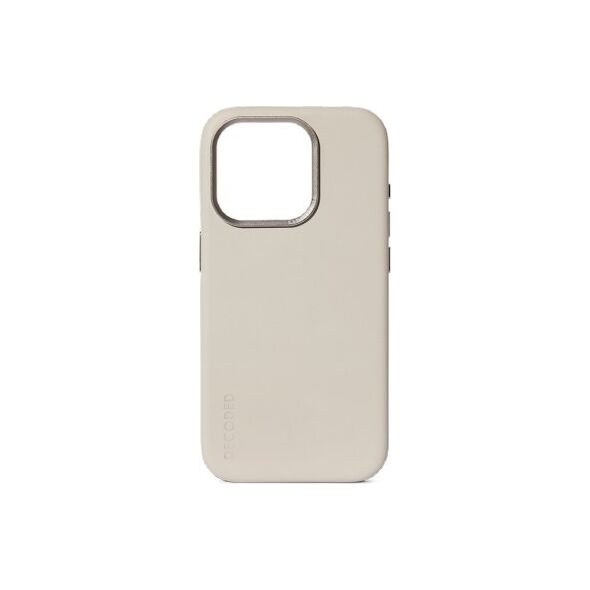 Decoded Decoded Leather Backcover for iPhone 15 Pro Clay