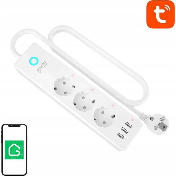 Listwa zasilająca Gosund Inteligentna listwa zasilająca WiFi Gosund P1 PLUS (4x AC schuko, 3x USB-A) Tuya