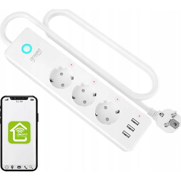 Listwa zasilająca Gosund Inteligentna listwa zasilająca WiFi Gosund P1 PLUS (4x AC schuko, 3x USB-A) Tuya