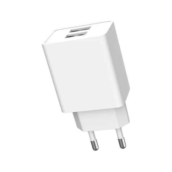 Ładowarka Vega ŁADOWARKA SIECIOWA 2.1A 10W  BIAŁA DENMEN 2100mA 2xUSB DC02 + KABEL TYP-C WHITE>