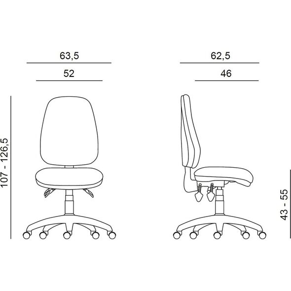 Krzesło biurowe Powerton Powerton Ergonomiczny fotel biurowy Anna, Niebieski