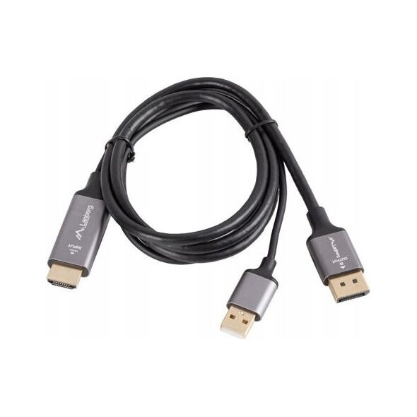 Lanberg Kabel adapter Lanberg HDMI (M) -> Displayport (M) 1,8M 4K czarny