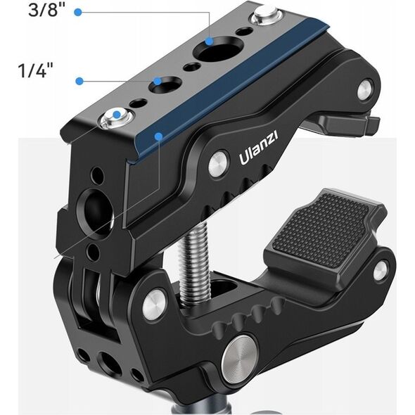Ulanzi Ramię Przegub Zacisk Uchwyt Klips Imadło Magic Arm Na Gwint 1/4 Ulanzi T018