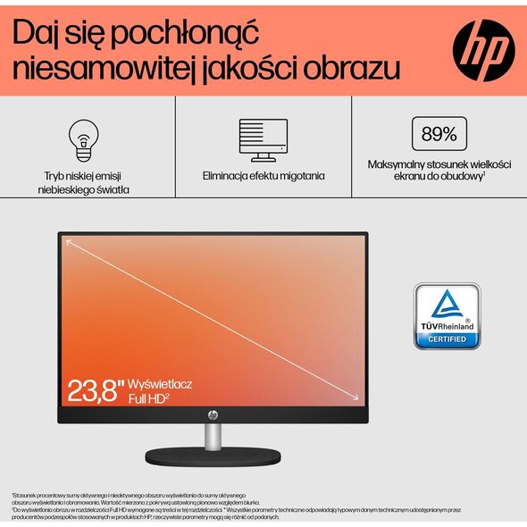 Komputer HP AiO HP  24-cr0312nw Ryzen 5-7520/23.8" FHD IPS/16GB/SSD 512GB/keyboard+mouse/Win 11 white