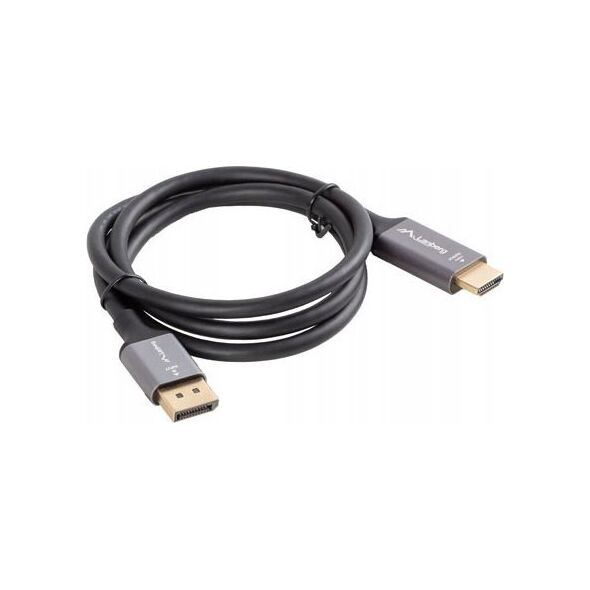 Lanberg Kabel adapter Lanberg Displayport (M) -> HDMI (M) 1M 4K czarno-srebrny