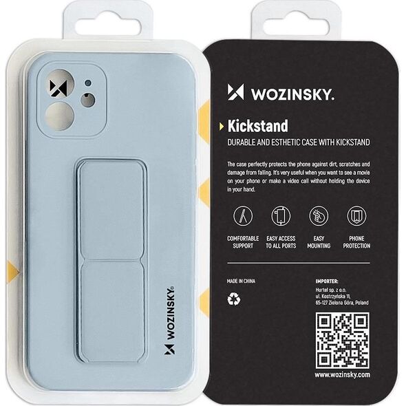 Wozinsky Wozinsky Kickstand Case elastyczne silikonowe etui z podstawką Samsung Galaxy A72 4G czarny 9598993 9145576226551