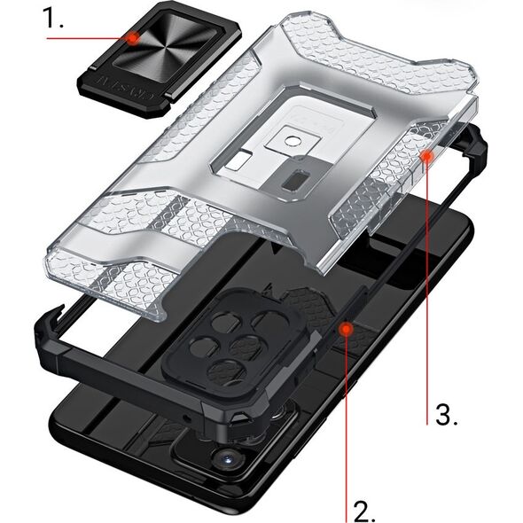 Hurtel Crystal Ring Case pancerne hybrydowe etui pokrowiec + magnetyczny uchwyt Samsung Galaxy A72 4G niebieski 9599409 9145576226414