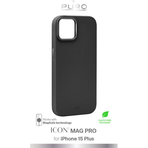 Puro PURO ICON MAG PRO - Etui iPhone 15 Plus MagSafe (Black) 13878112 8018417455735