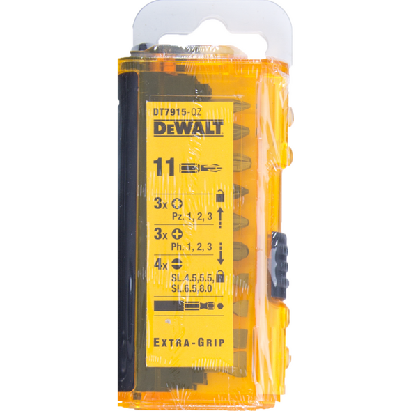 Dewalt Zestaw końcówek wkrętarskich 11szt. + uchwyt magnetyczy DT7915