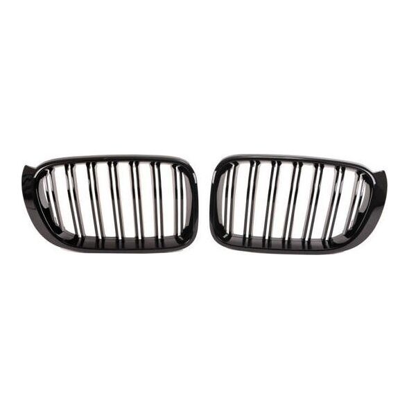 MTuning Grill sportowy podwójne żeberka Gloss Czarny BMW X3 F25 X4 F26 Facelift 2014-2018