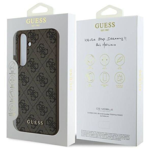 Original Case SAMSUNG GALAXY S24 FE Guess Hardcase 4G Charms Collection (GUHCS24FEGF4GBR) brown 3666339386382