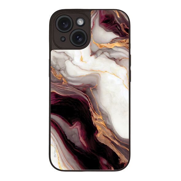 Θήκη Sonique Marble για Apple iPhone 15 Μπορντώ 5210312070553