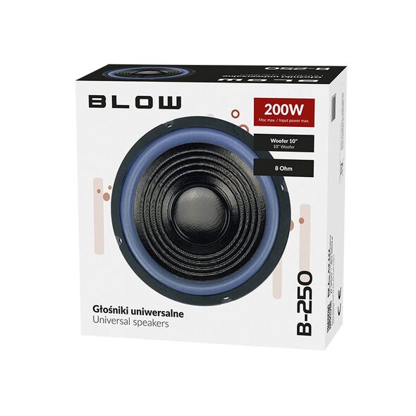 BLOW Woofer 10" 200W/8Ω B-250 έως 12 άτοκες Δόσεις