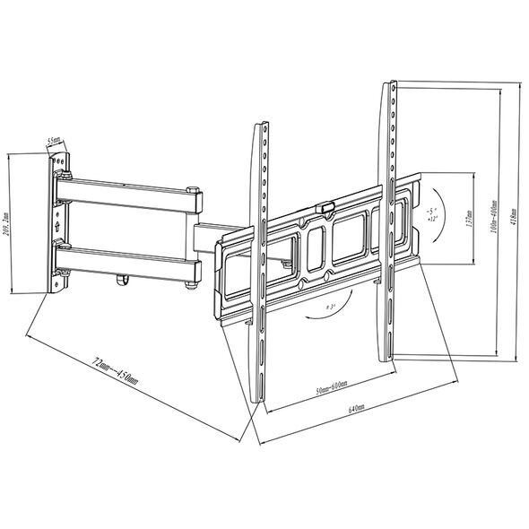 BLOW Βάση TV 32-65'' 40kg BLOW DM-76-870 έως 12 άτοκες Δόσεις