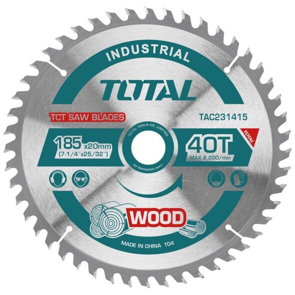 TOTAL TCT ΔΙΣΚΟΣ ΞΥΛΟΥ Φ-185mm (TAC231415) ως 12 Άτοκες Δόσεις