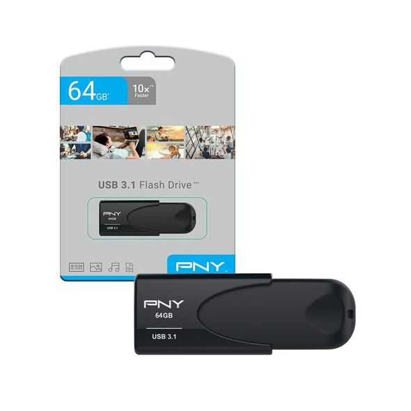 USB FLASH DRIVE PNY 64GB USB 3.1 NEW 0.501.688 έως 12 άτοκες Δόσεις