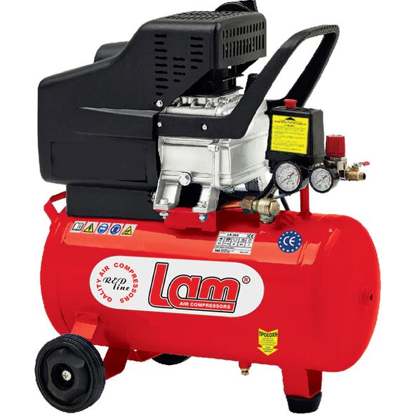 LAM Αεροσυμπιεστής 24LIT 2.0HP 206 lit/min LR 25/2 έως 12 άτοκες Δόσεις