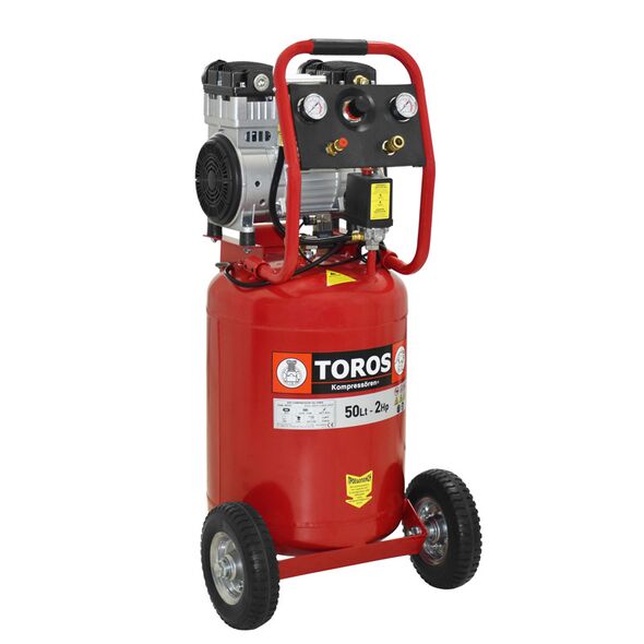 TOROS ΑΕΡΟΣΥΜΠΙΕΣΤΗΣ ΧΑΜΗΛΟΥ ΘΟΡΥΒΟΥ  OILFREE 50LT, 2HP 40127 έως 12 άτοκες δόσεις