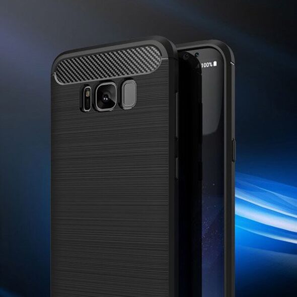 Techsuit Husa pentru Samsung Galaxy S8 Plus - Techsuit Carbon Silicone - Black 5949419060579 έως 12 άτοκες Δόσεις